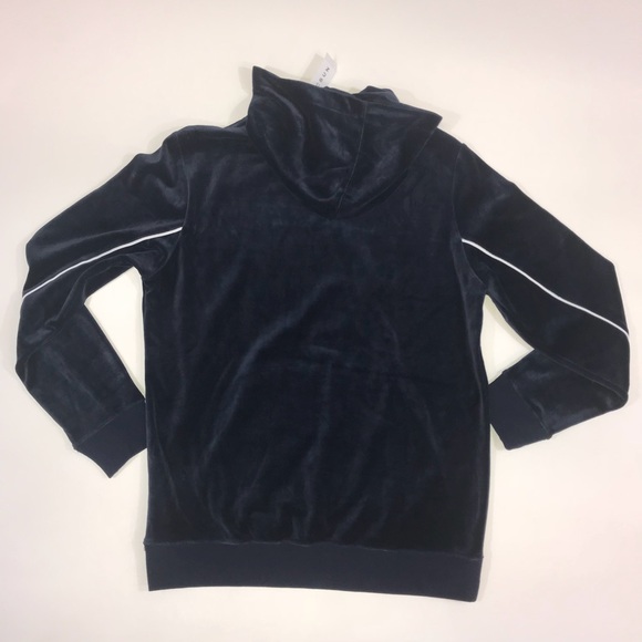 Pacsun burgundy and navy velvet hoodie - Picture 8 of 8